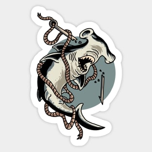 Vintage Hammerhead Shark Illustration Sticker